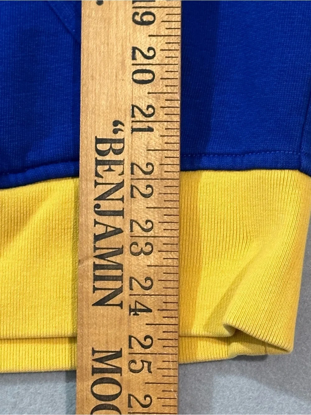 Vintage Ralph Lauren Polo Track Half-Zip Sweater in Royal Blue and Yellow